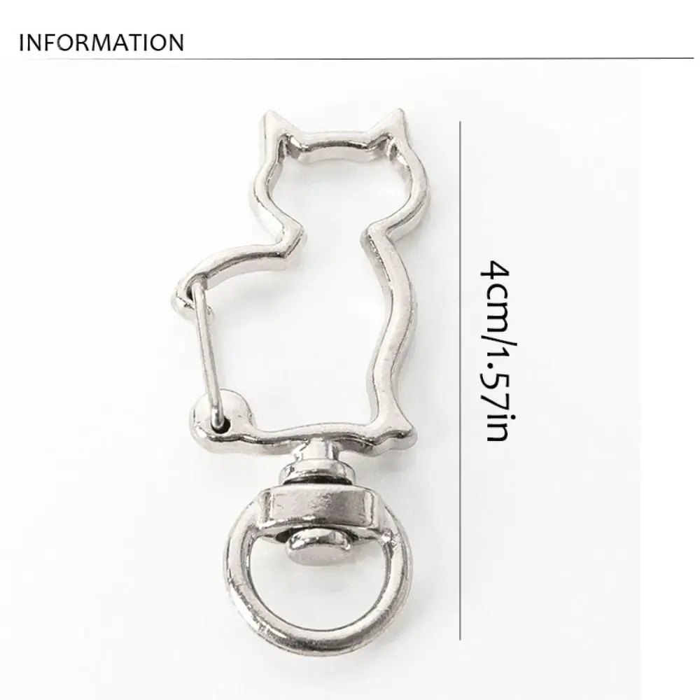 Alloy Cat Lobster Claw Clasp Keyring Making Ornament Split Key Ring Connector Jump Rings Gold Silver Plated DIY Keychain Buckle