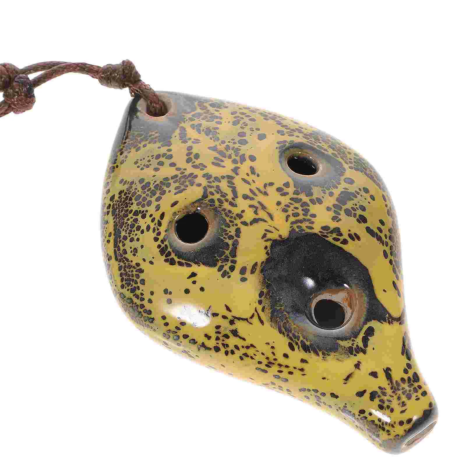 6 Hole Ocarina Beginner Practice Wind Instrument Ocarinas Musical Instruments Children Leaf Modeling Necklace