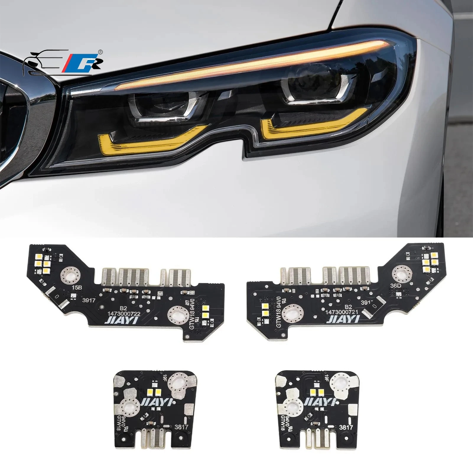 

CSL Yellow DRL LED Modules Board Set Fit For BMW 3 Series G20 Pre‑LCI Adaptive LED Headlight 2019 2020 2021 2022