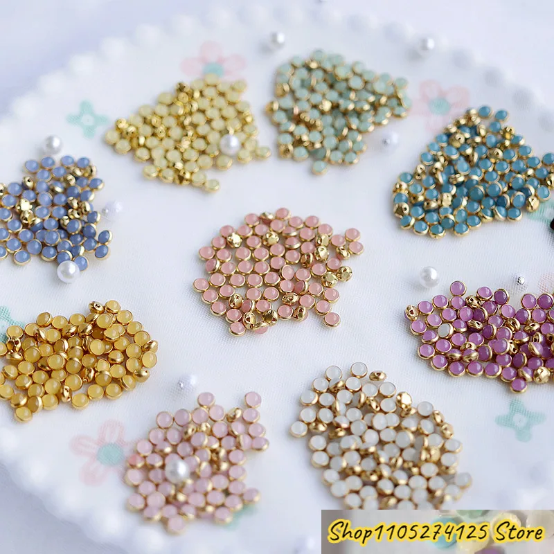 

10pcs Mini Color Pearl Button Children's Handmade Candy Series Sewing 4mm Sewing Buttons DIY Women Kids Clothing Decor Button