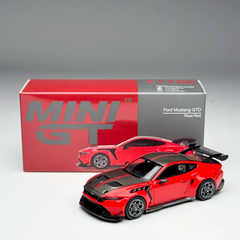 In stock 1:64 New Product #1196 Mustang GTD Red Alloy Cast Car Model, Limited Edition, Gift, High-end Decor Item,