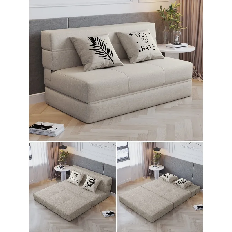 

Foldable Tatami Sofa Bed Multifunctional 2-in-1 Small Space Saving Futon Mattress Portable Sponge Sofa Bed