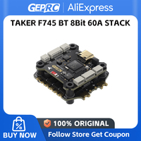 GEPRC TAKER F745 BT 8Bit 60A Stack 4IN1 ESC 512MB Black Box Data Analyze Record Flight Barometer Dual Gyroscope Racing FPV Drone