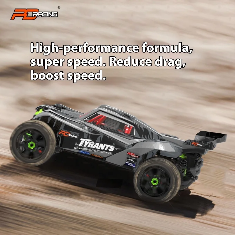 Pdracing 1:8 Tyrant T8 Off Road Field Truck Carro de controle remoto elétrico sem escova 4wd modelo de brinquedo 80 km/h 3670 1950kv quatro engrenagens