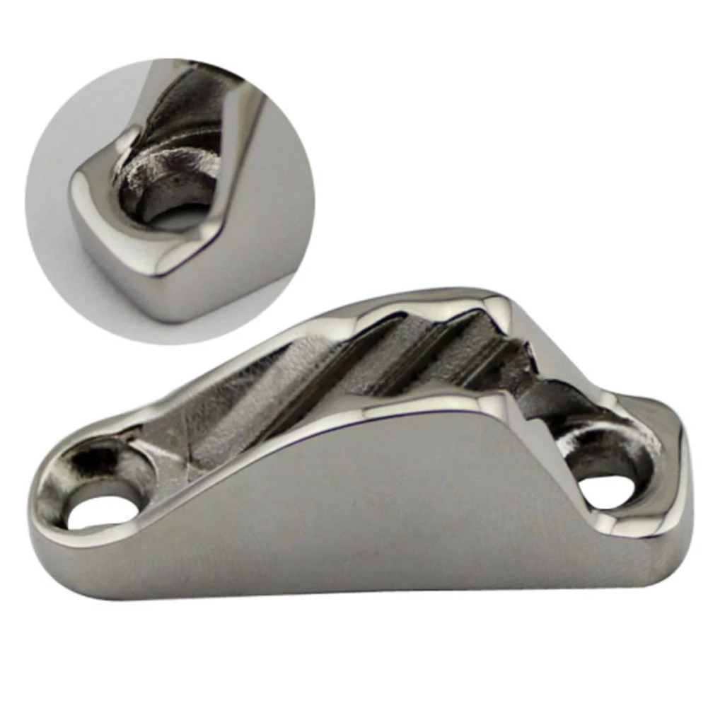 4PCS Stainless Steel Marine Sailing Rope Cam Cleat 18X48mm Flip Up Clam Clamp Jam Cleat for Sailboat Yacht Hardware