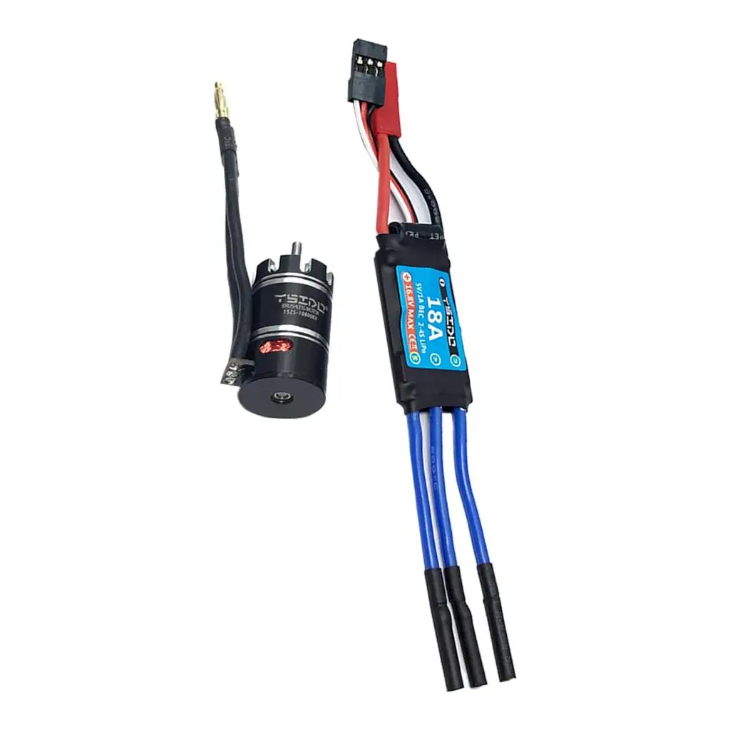 

Brushless Motor 18A ESC Electric Speed Controller for RC Car Replacement 5800KV