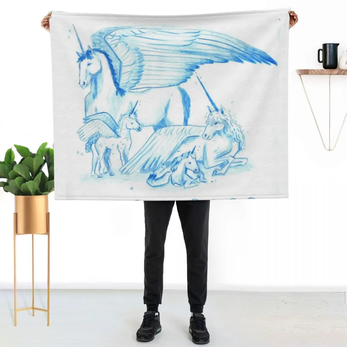 Keeper Of The Lost Cities Alicorns Throw Blanket couch cozy soft plush fuzzy picnic outdoor blanket