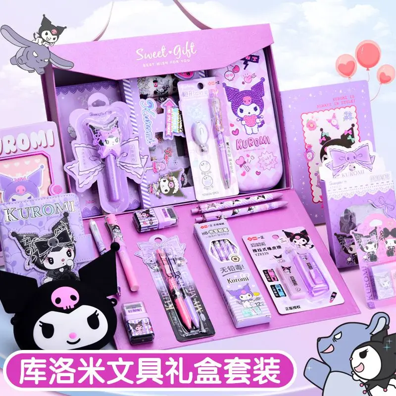 Sanrio Kuromi Stationary Set Festival Birthday Gift Box Student Send Girlfriend School Start Of School Prize Surprise Christmas