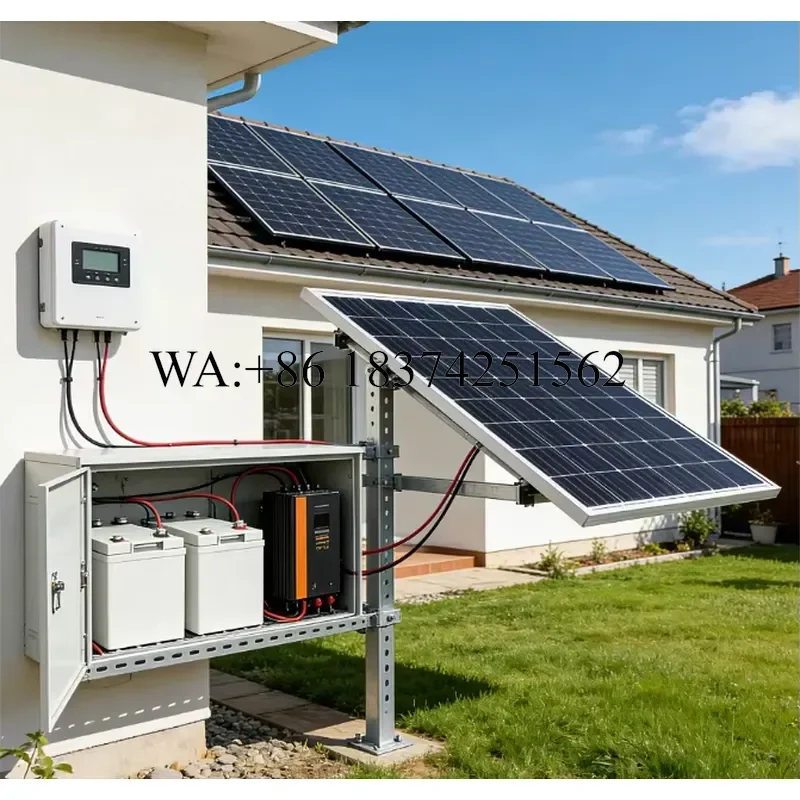 Wmwmnu Weatherproof 600W Solar System with 250Ah Gel Battery Durable Solar Panel Kit for Garden Shed and Marine Use