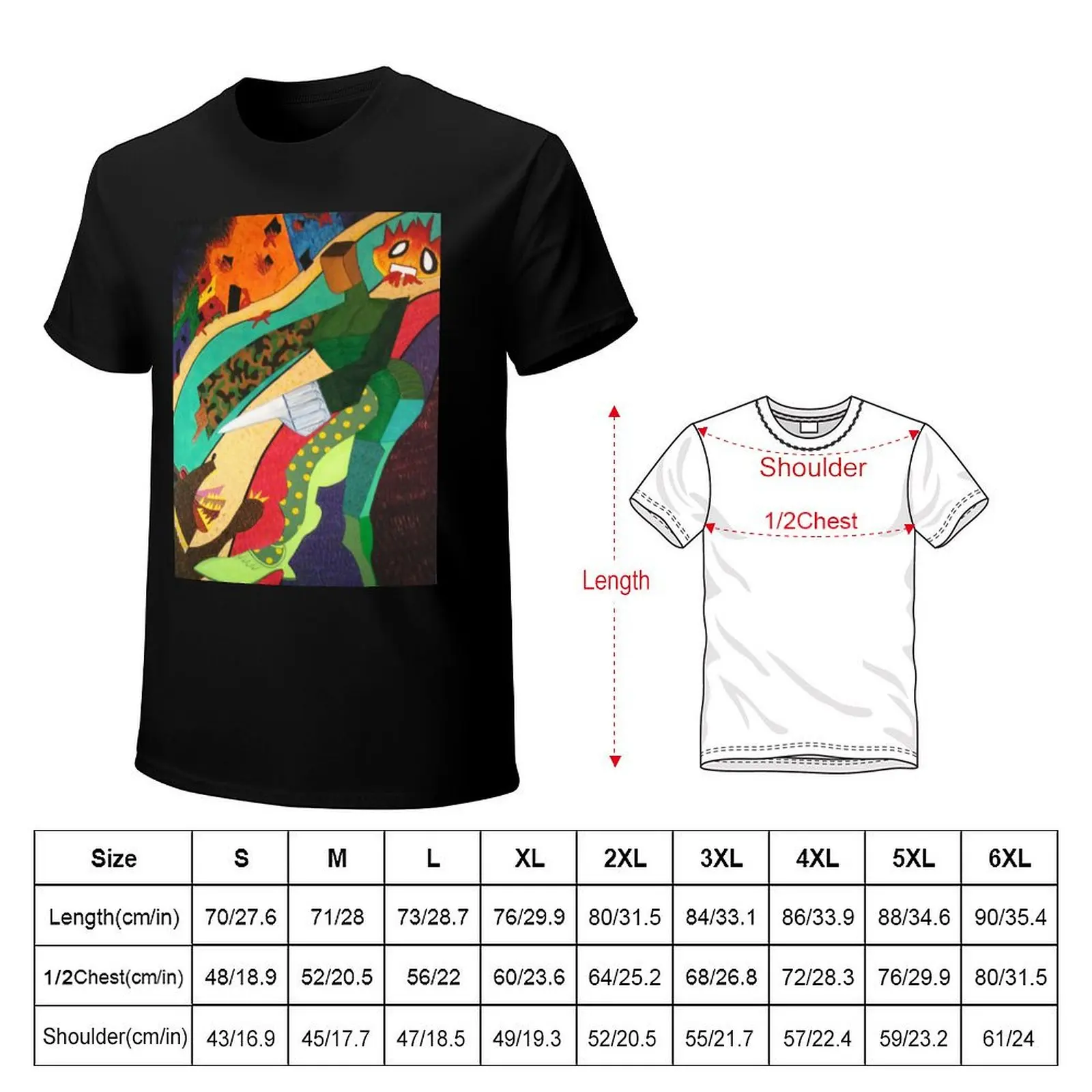 Biting Terror T-Shirt Casual Basic Street Style T-Shirt