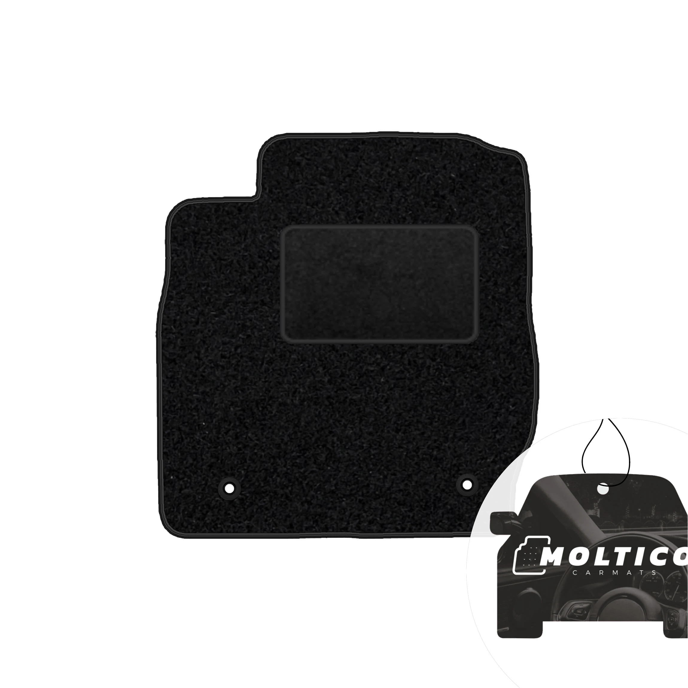 Velours mat voor de bestuurderszijde - Zwarte bies - Compatibel met: Ford Fiesta Vi Mk7 Lift 2011-2017
