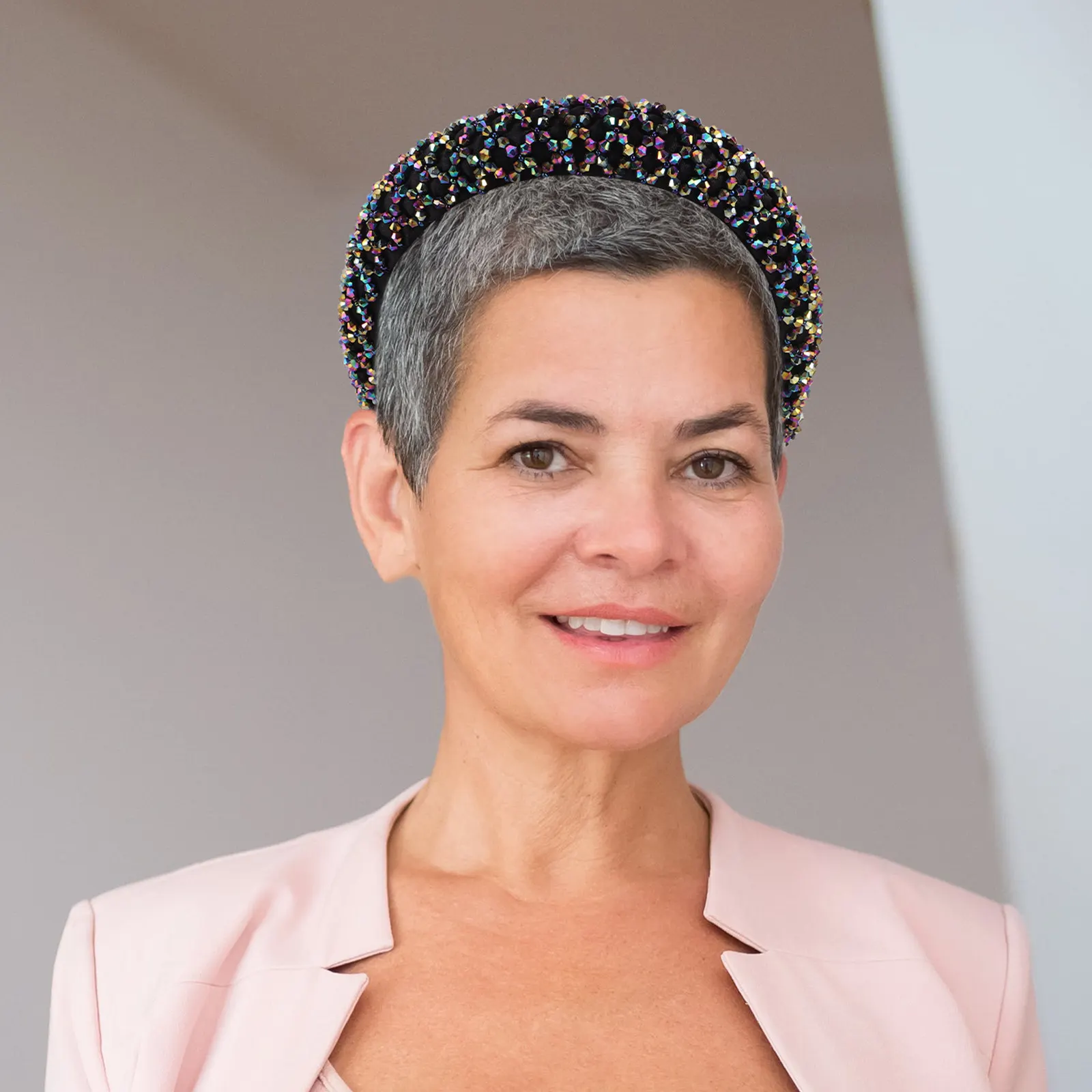 

Широкая повязка для волос с бусинами и стразами в стиле бохо, для женщин, повседневная, для вечеринок и фестивалей, милые украшения для волос