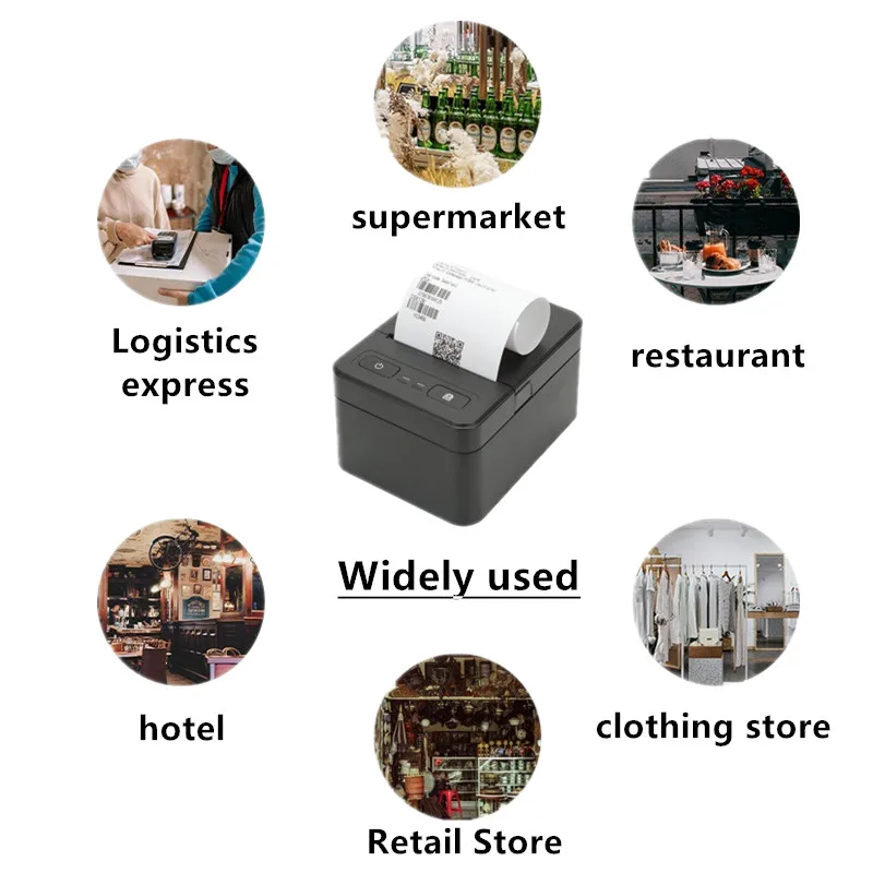 80mm Thermal Receipt POS Printer USB Wireless Bluetooth Ticket Bill IOS Android PC Invoice Business Retail Inkless