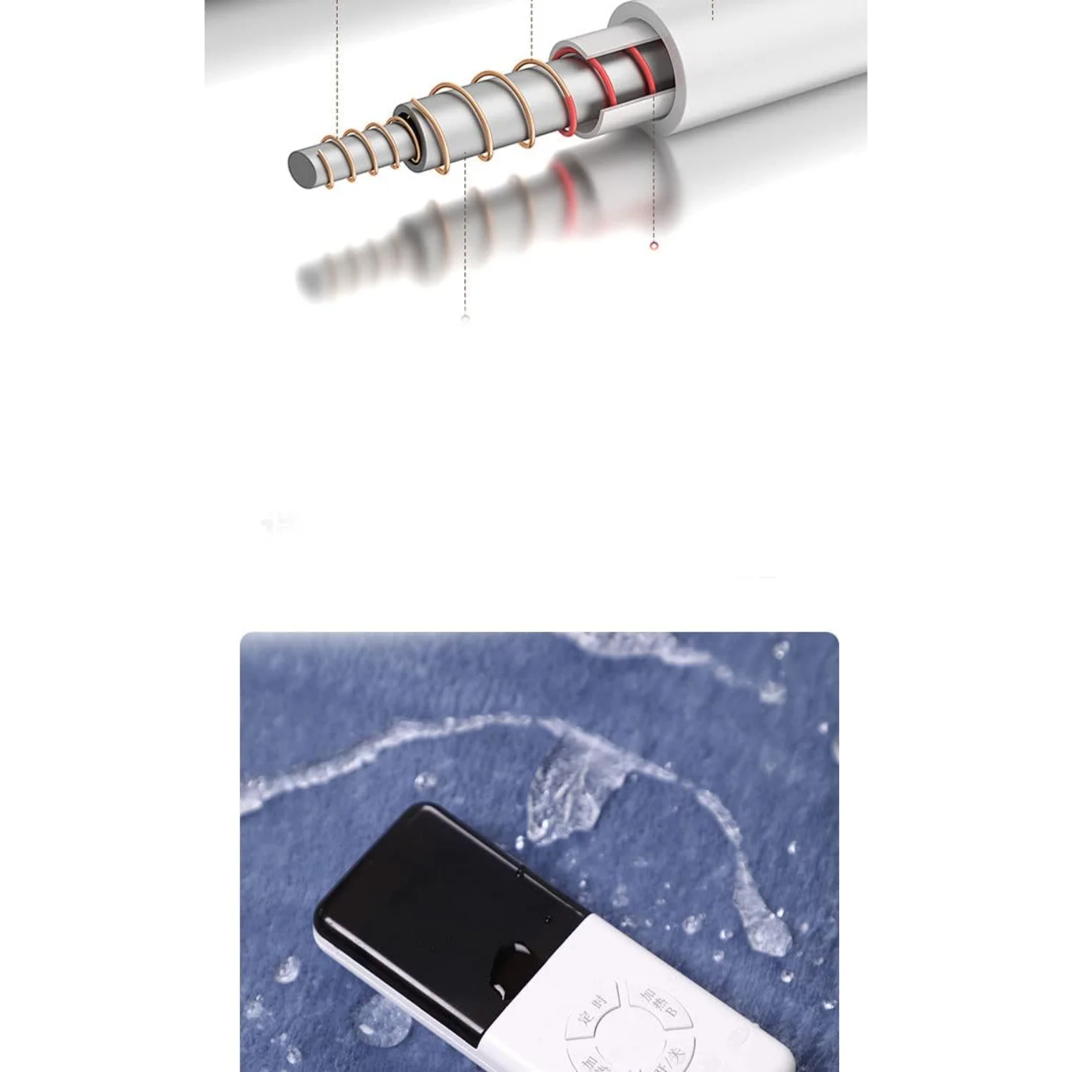 Facecloth  Blanket Waterproof  Furnishing  Blanket Solid Color Khaki Smart Switch 1.5 * 0.8M