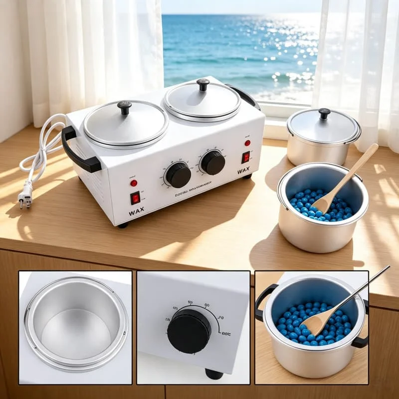 Wax Warmer Double Wax Heater Pot Wax Melting Machine Paraffin Wax Heater Depilatory Wax Pot Hair Removal Wax Heating Machine for