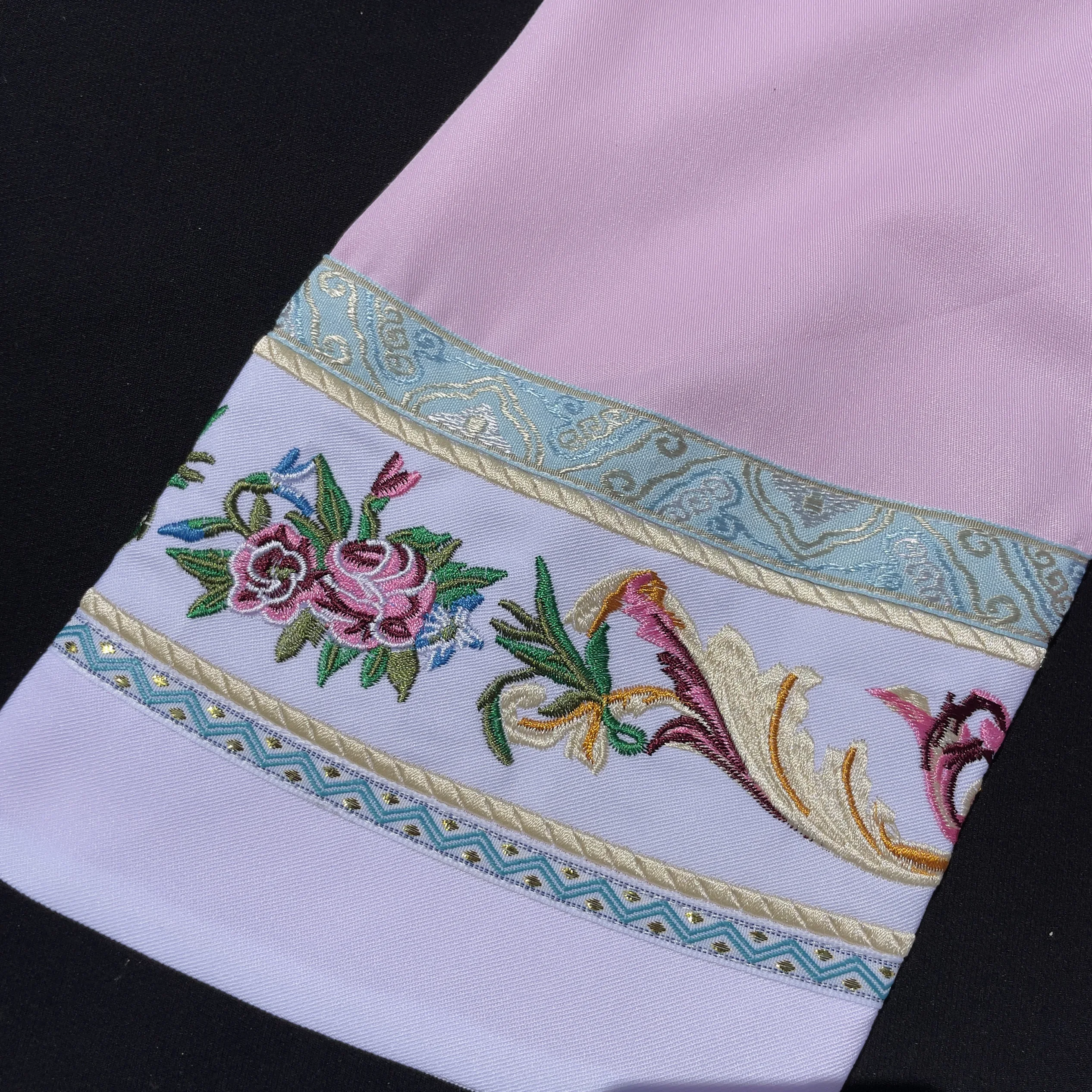 Abbigliamento minoranza Abbigliamento Buyi ricamo rosa vestiti donna