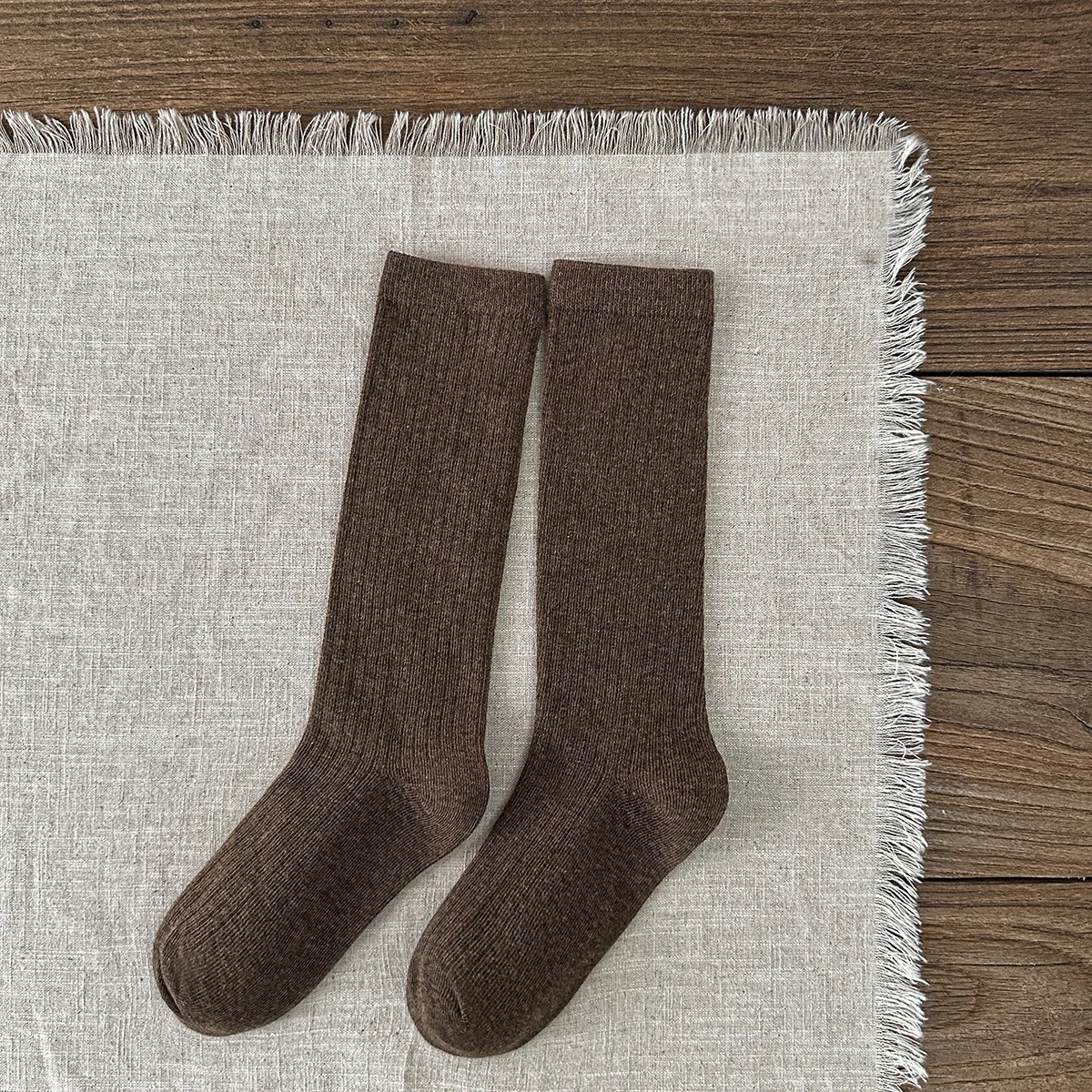 Kindersokken Voor Meisjes Jongens Casual Kids Student Kousen Katoen Lente Herfst Baby Lange Kalf Kind Sok College Stijl 3-12Y