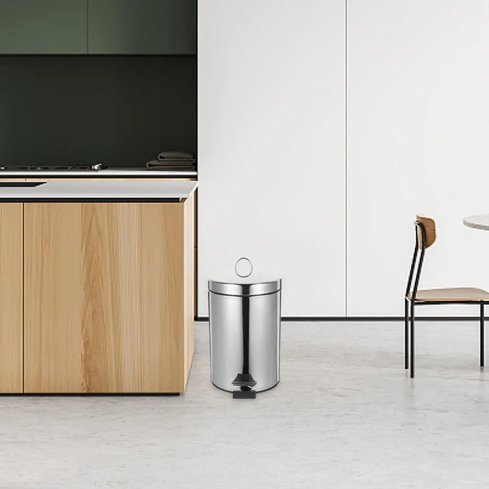 

Pedal Trash Can Garbage Bin Recycling Recycle Small Bins for Kitchen Outdoor Office