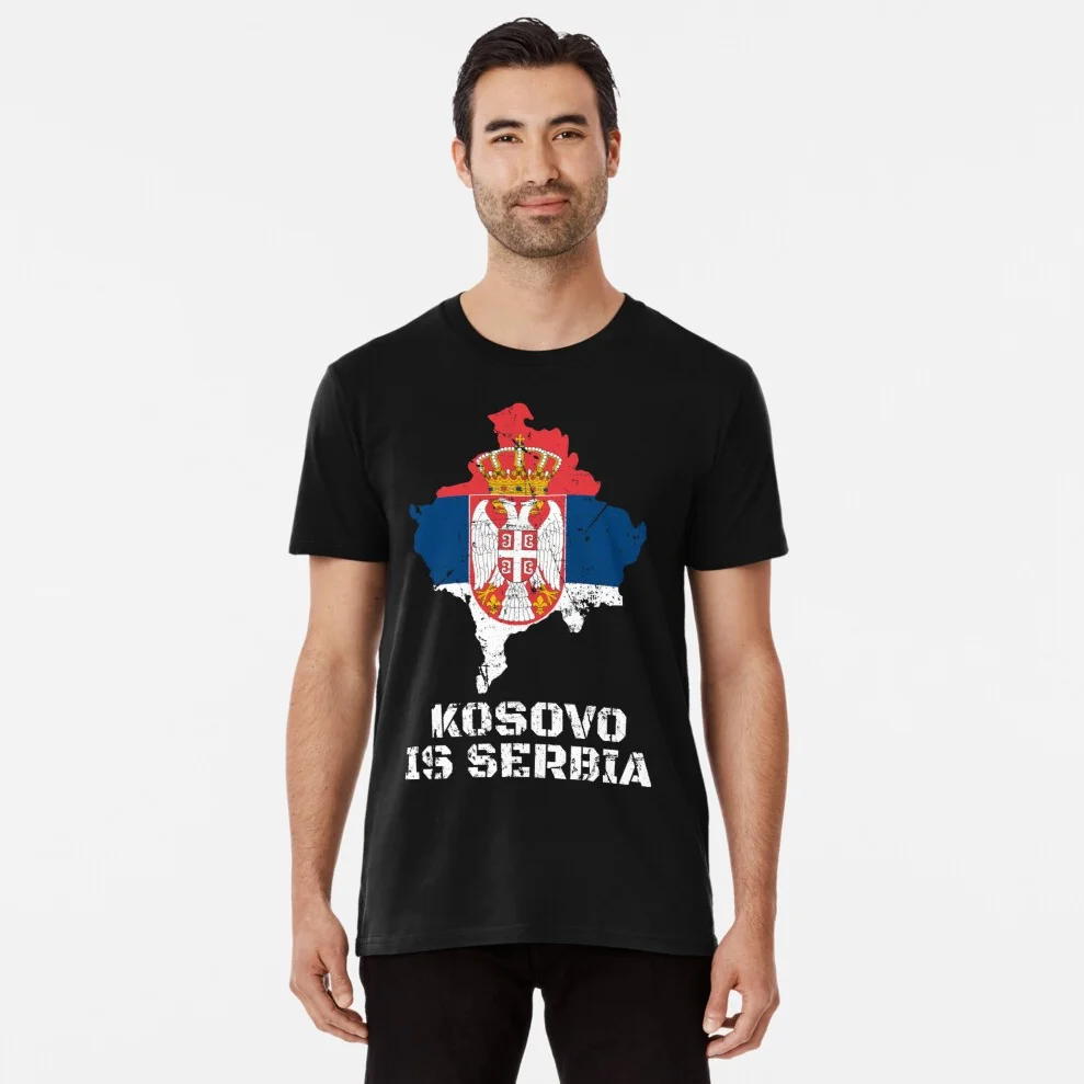 Kosovo Is Serbia- Serbian Flag Supporter Assembly Clothing T Shirt. New 100% Cotton Short Sleeve O-Neck T-shirt Casual Mens Top