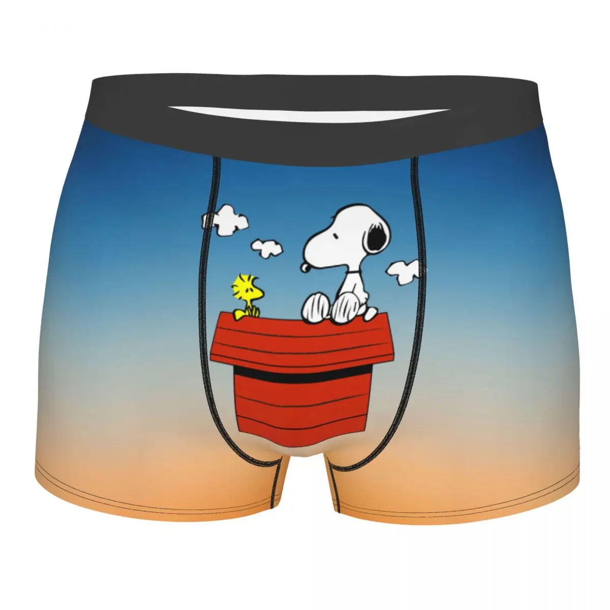 

Custom Cute Cartoon Snoopy Underwear Men Breathable Boxer Briefs Shorts Panties Soft Underpants For Male