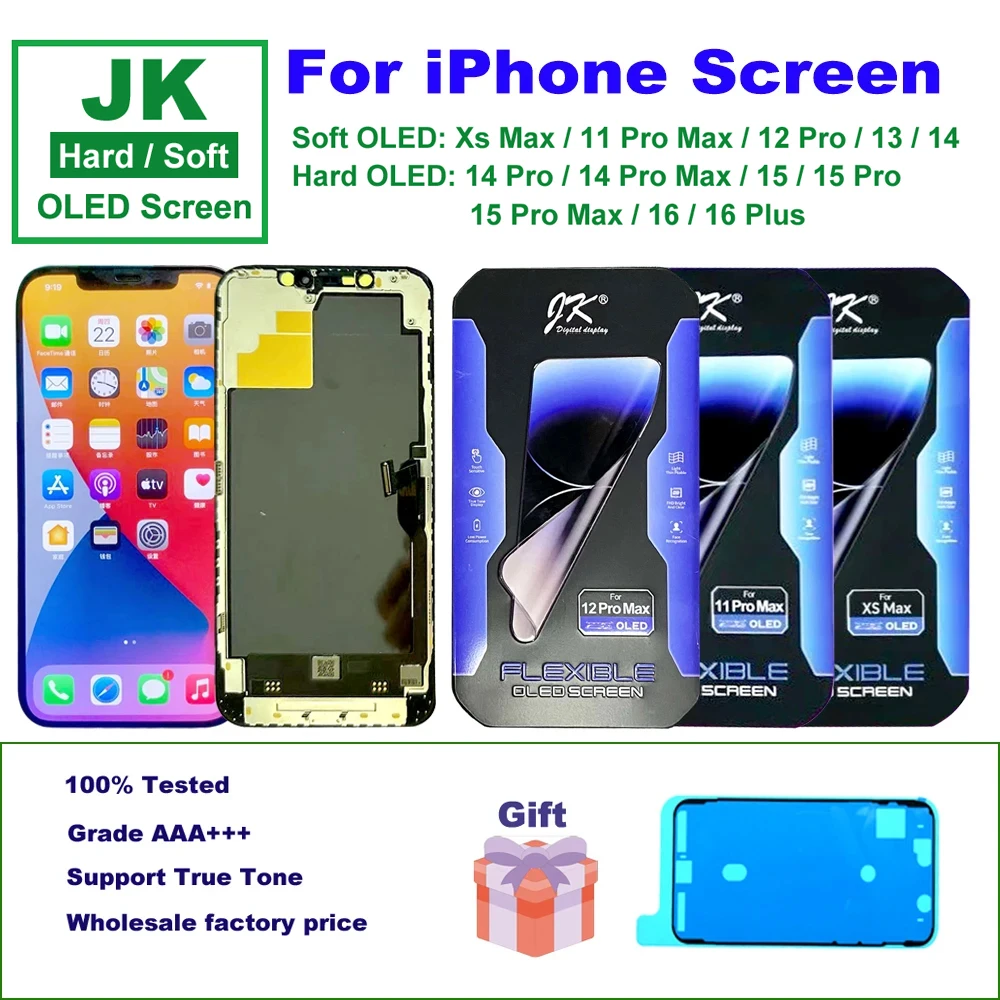 OLED Screen For iPhone 14 Pro Max LCD For 11 12 15 Pro Max 16 Plus