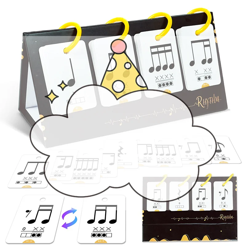 

Набор из 72 музыкальных обучающих карточек: ноты, инструменты, ритм. Развивающий инструмент для раннего обучения. Настольные флеш-карты.