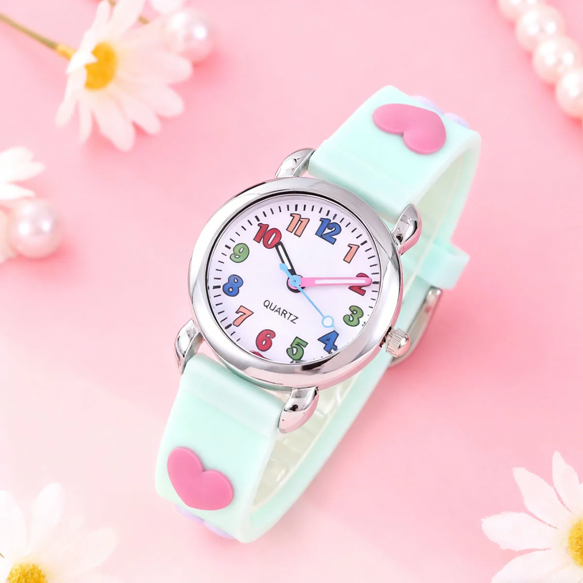 

1/4pcs-Cute Children's Cartoon Watch Set, Easy To Read, Is A Christmas and New Year Gift for Children