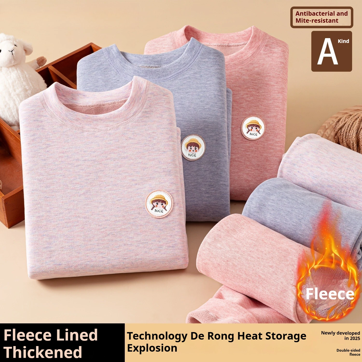 

Kids Fleece Thermal Underwear Set Winter Warm Long Johns Thick Pajamas for Boys & Girls Home Outdoor Base Layer for Cold Weather