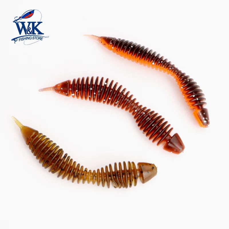 

20 pcs/pk Spiker Soft Lure Freshwater Worm Bait for Perch Bass Fishing Lures with UV Glow Acton Colorful TPR Soft Bait Drop Shot