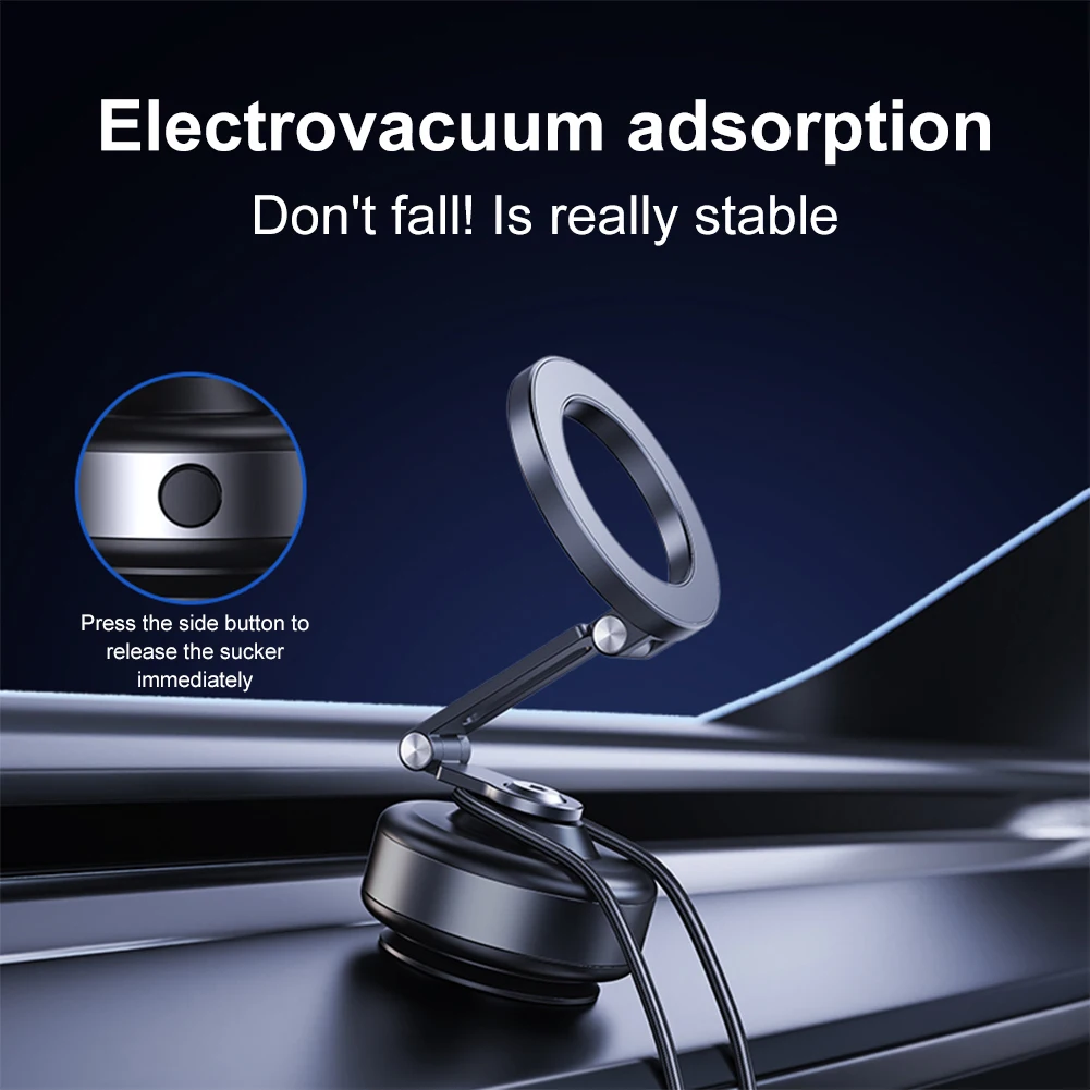 

For Magsafe Magnetic Vacuum Car Phone Holder 360° Rotating Folding Magnetic Car Stable Holder for iPhone 12 13 14 15 16 Pro Max