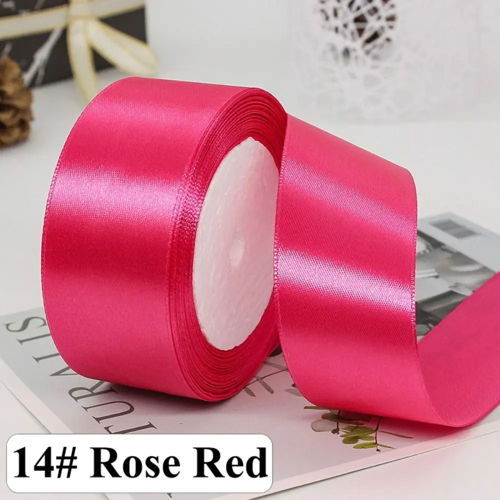 22Meters Dark Colors 4cm Shiny Silk Ribbons Polyester Solid Gift Wrapping Ribbons Crafts Bow Silk Satin Ribbons