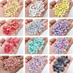 20Pcs/Lot New Torus Acetic Acid Sakura Flower Beads Petals Charm Connectors Diy Earrings Hair Jewelry Making Resin Acessories