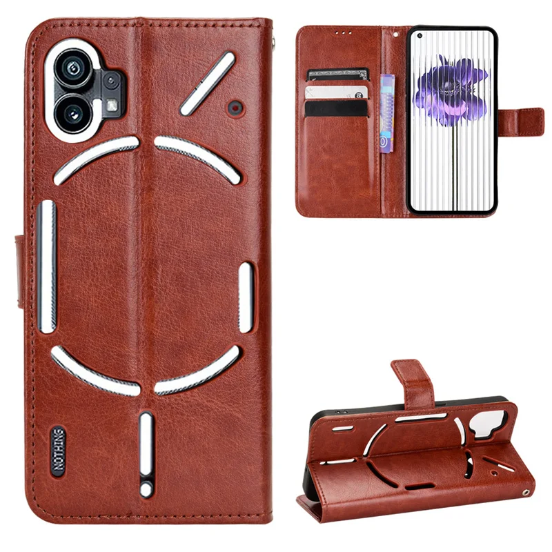 Skin Feel Leather Texture Flip Cover For Nothing Phone 1 Case Magnetic Book Stand Coque Nothingphone 2 No Thing Phone1 5G Fundas