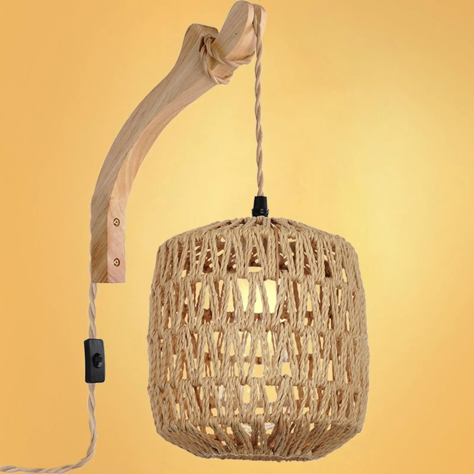 lampada de parede artesanal boho abajur luminaria suporte de madeira luz de parede plug in arandelas para varanda bercario quarto 01