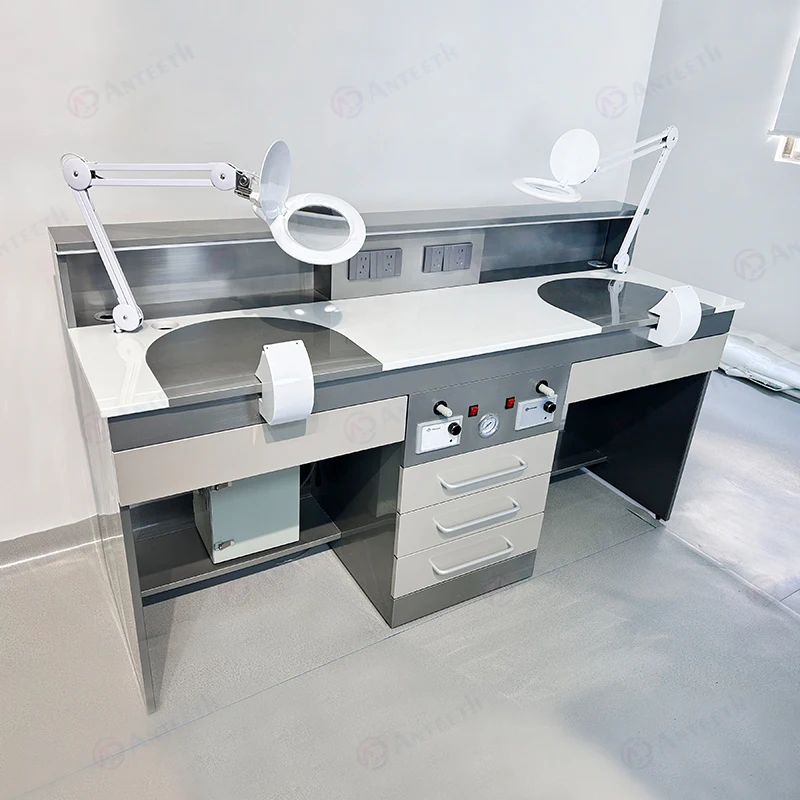 

Double 1.8 Meters Lab Work Station Equipment Laboratory Marble Table Furniture Magnifying Glass Lamp Lab Bench