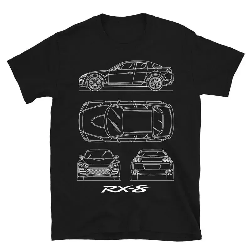 Rx 8 Jdm Sports Car Mens T Shirt Blueprint Classic Rotary Drift Tuning Turbo