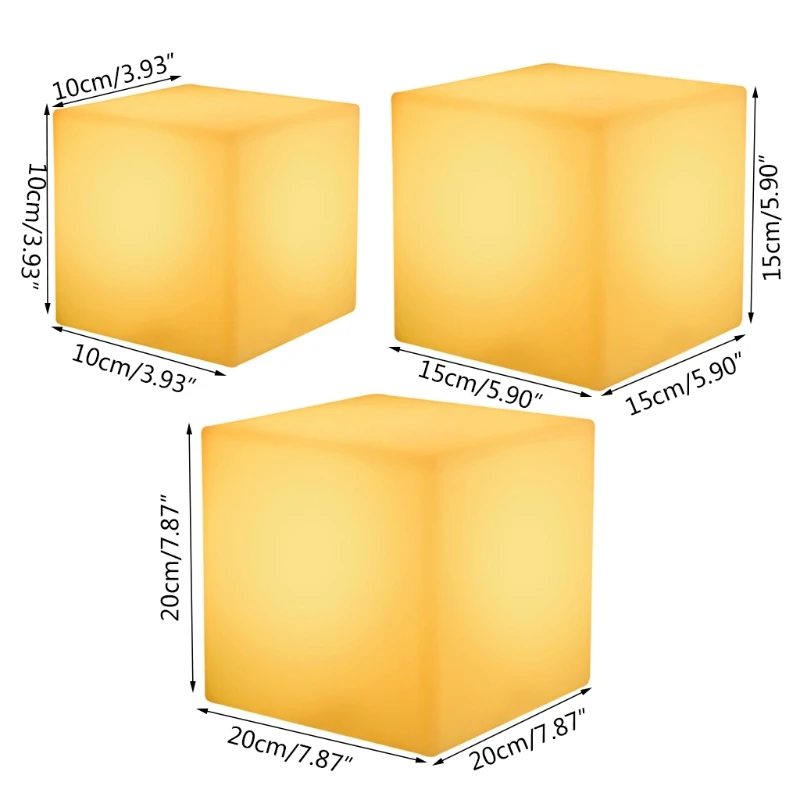 Cubo brillante, taburete cuadrado, cubo de luz LED para silla de asiento, iluminación recargable impermeable, taburete para luz