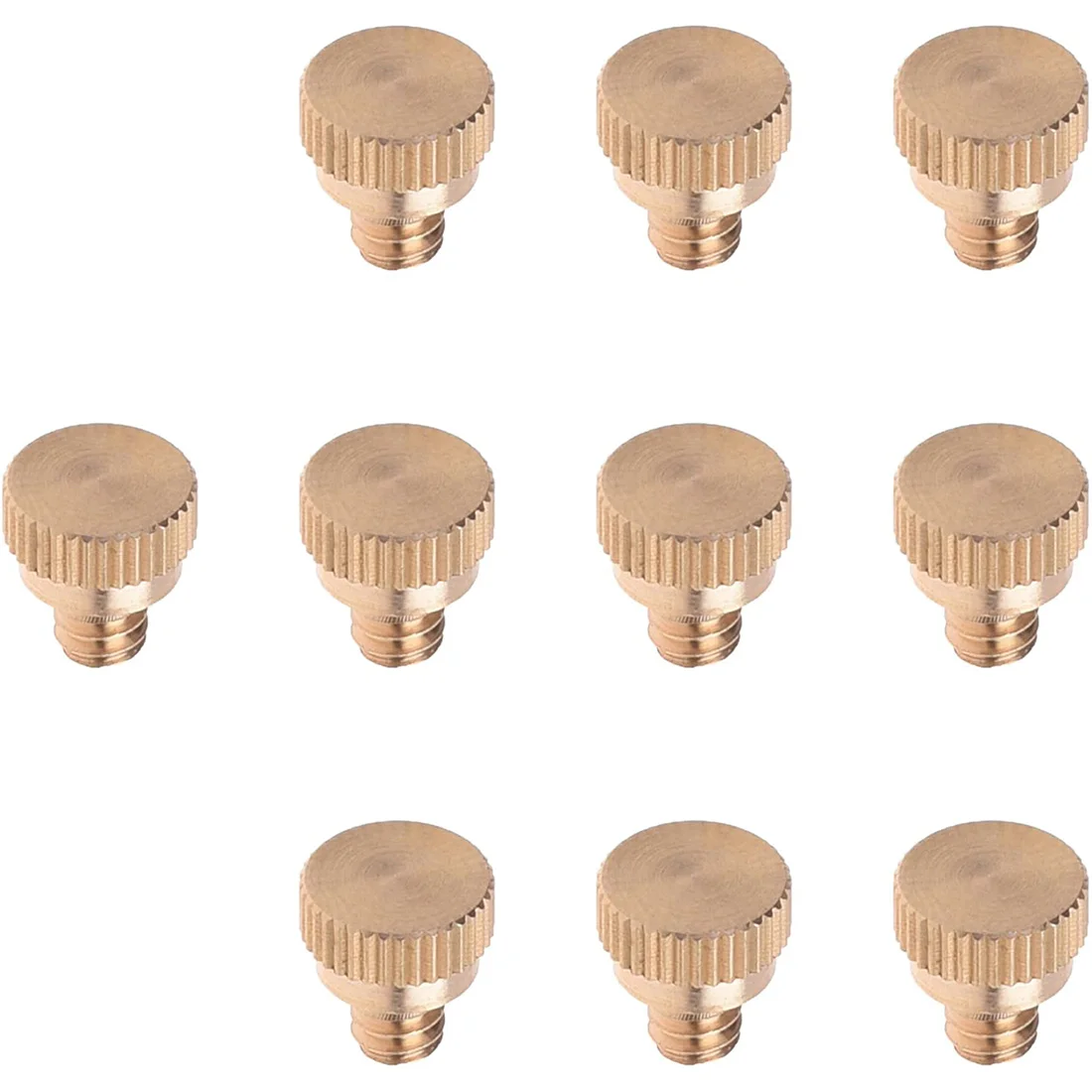 10PCS 10/24 Screw Thread Brass Misting Nozzle Plug Low Pressure Atomizing Mist Nozzle for Outdoor Cooling System