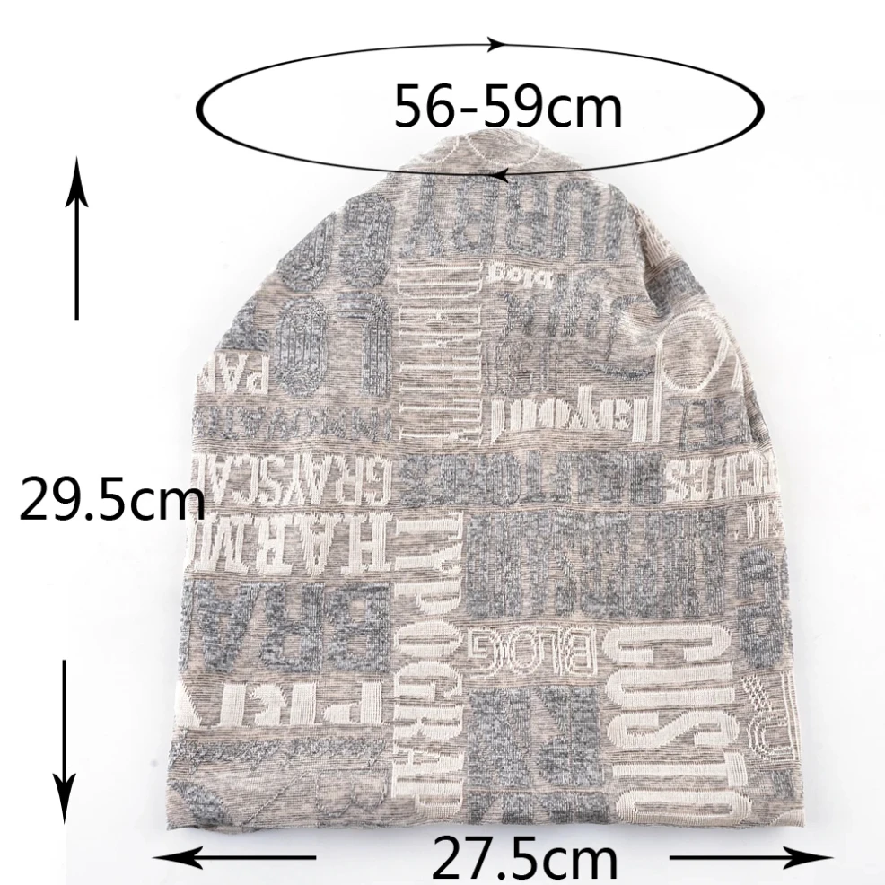 مزدوجة استخدام وشاح قبعة المرأة محبوك قبعات الجاكار الرجال وشاح قبعة في الهواء الطلق بونيه قبعة الدراجات عمامة ذيل حصان قبعة للنساء #6