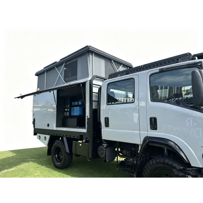 Fully Welded Aluminum Demountable 4x4 Camper Queen Bed 860W Solar Air Conditioner