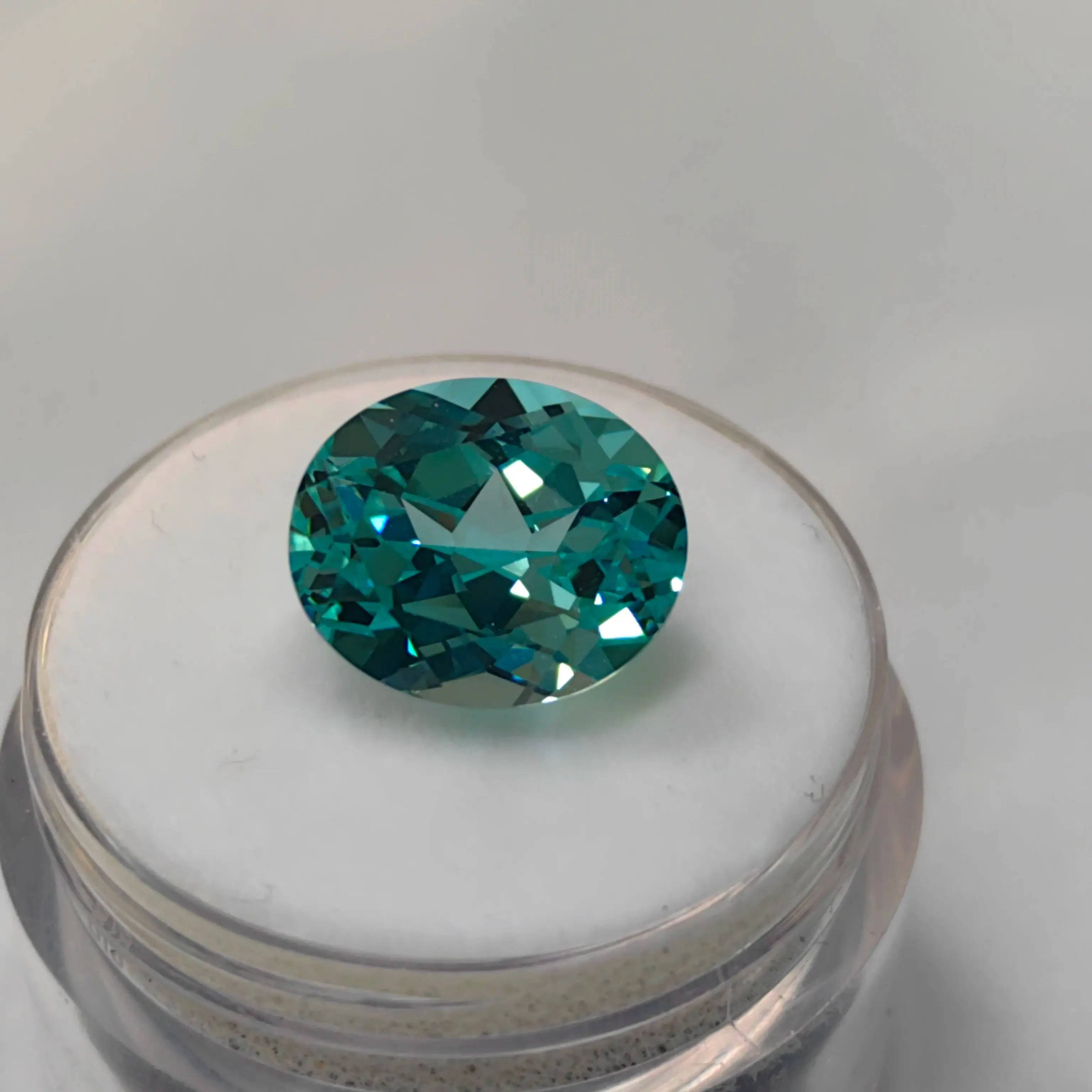 Lab-Created Paraiba Tourmaline VVS Lab-grown Gemstones Loose Oval Faceted Cut 1Pcs For Jewelry Making
