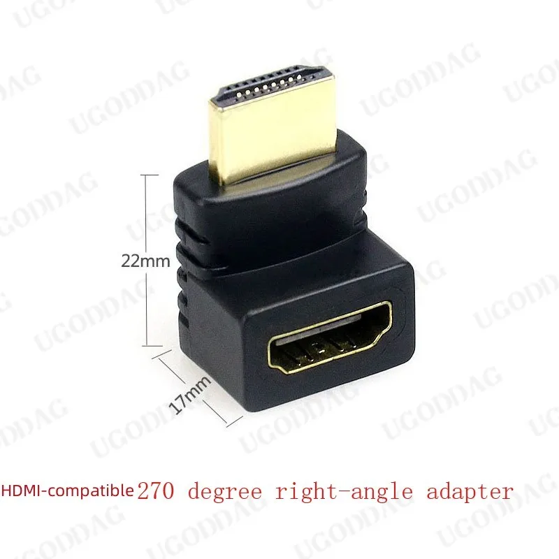 HDMI-compatible 90 Degree right-angle Adapter HDMI-compatible 270 Degree HDMI-compatible Male to Female HD Elbow Connector