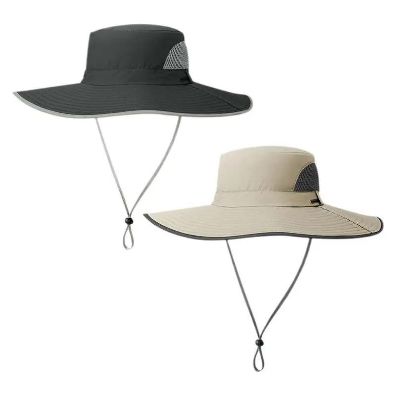 Sun Hats for Men Fishing Hat Boonie Hats Wide Brim Sun Hat UV Protection Beach Hats Breathable Summer Hat Bucket Hats