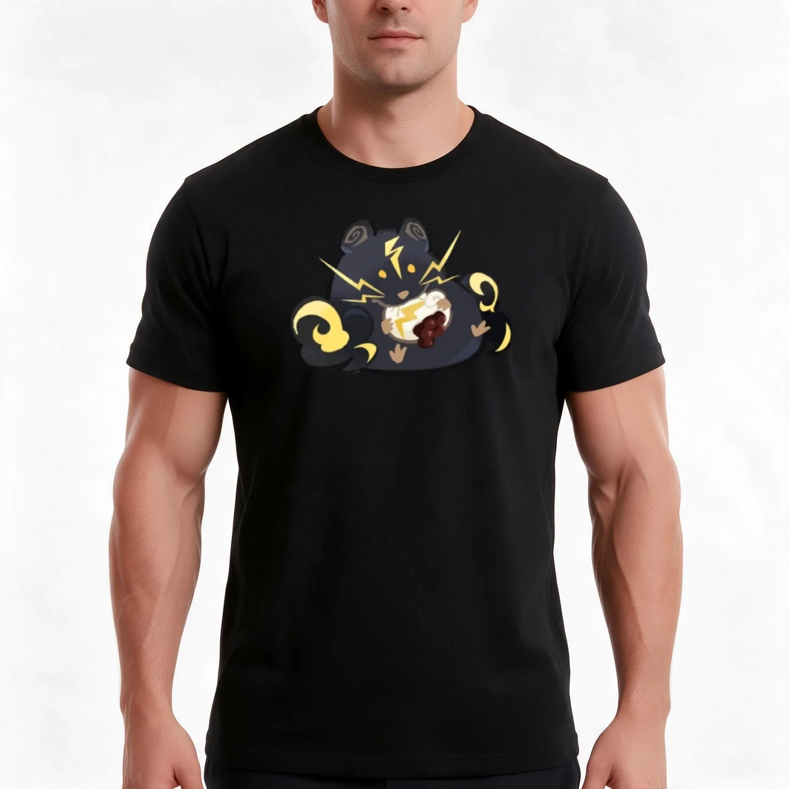 Shroomie Stormbringer Cookie T-Shirt, Summer Casual Cotton Tee, Oversized Streetwear Tops, Vintage Graphic Print, 100% Cotton