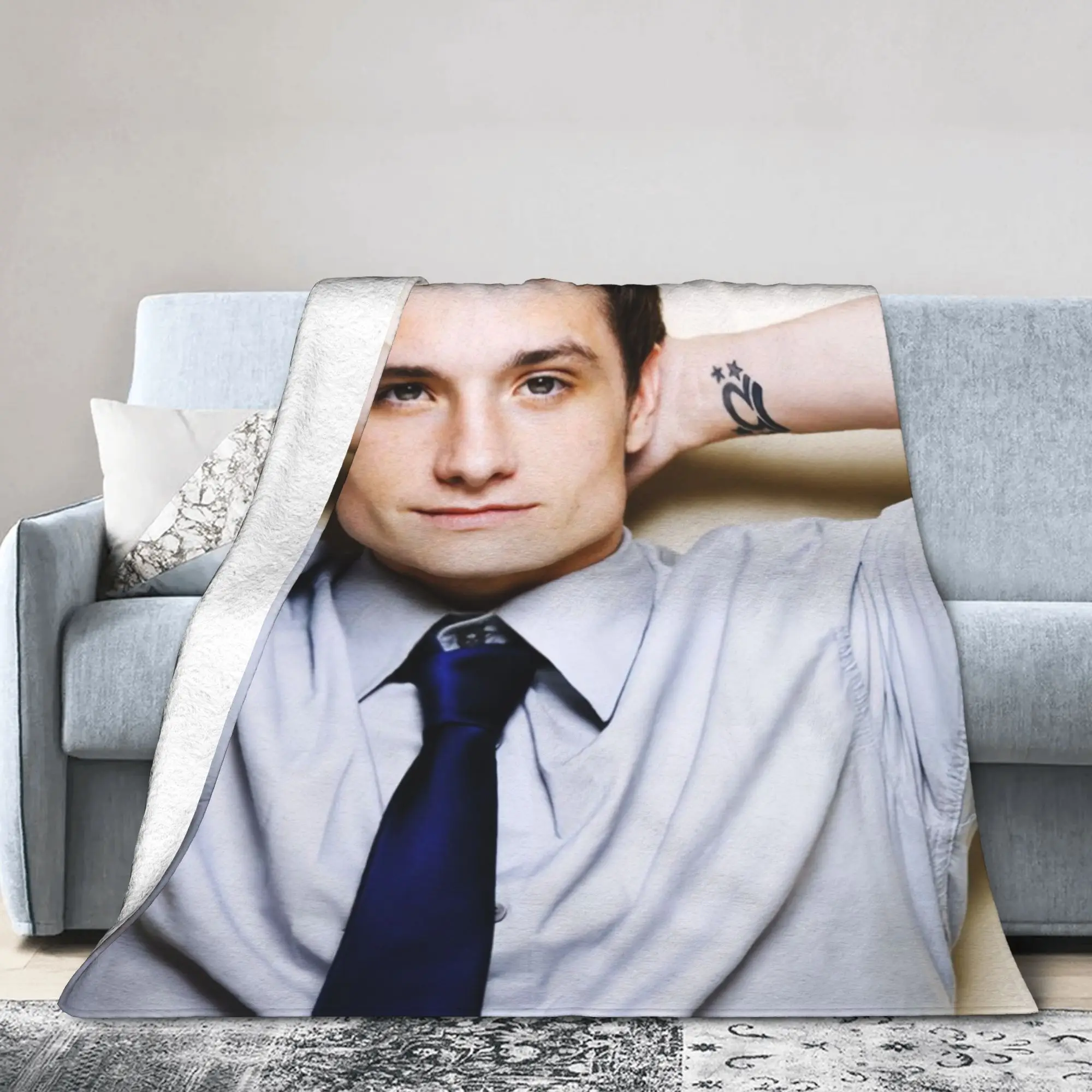 Josh Hutcherson Stuff Blanket Lightweight Thin Flannel  Throw Blankets Relax Rug Piece