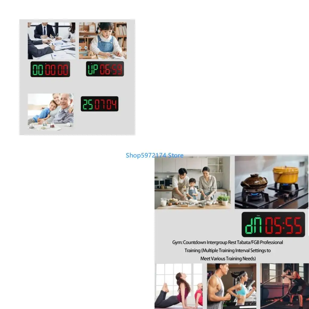 Y3NB Wall Mountable Exercise 9 Sport Large LED Display Remote Control For Training