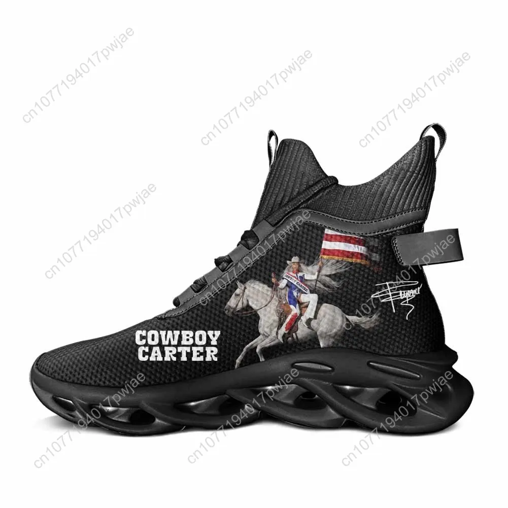 Бейонсе Рок Ковбой Картер Высокие кроссовки на плоской подошве Мужские женские спортивные туфли на заказ повседневные кроссовки