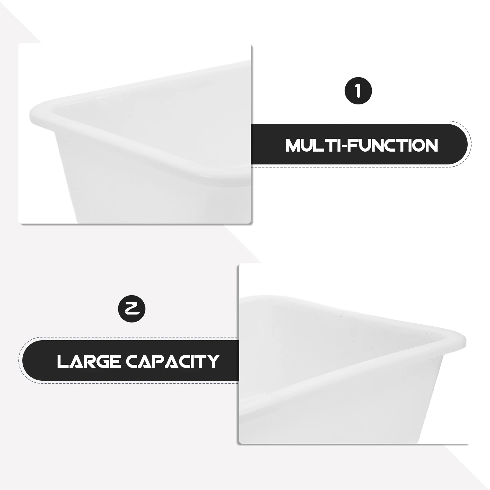 

2pcs Laboratory Tray Plastic Leakproof Rectangular Chemistry Experiment Teaching Tools Storage Container
