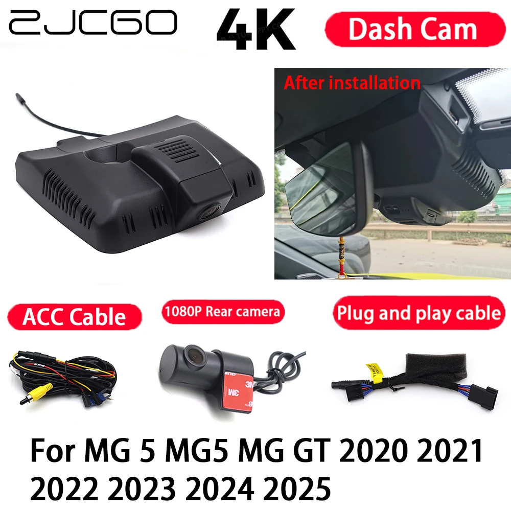 Car Camera 4K Plug and Play Dash Cam Video Recorder Night Vision for MG 5 MG5 MG GT 2020 2021 2022 2023 2024 2025