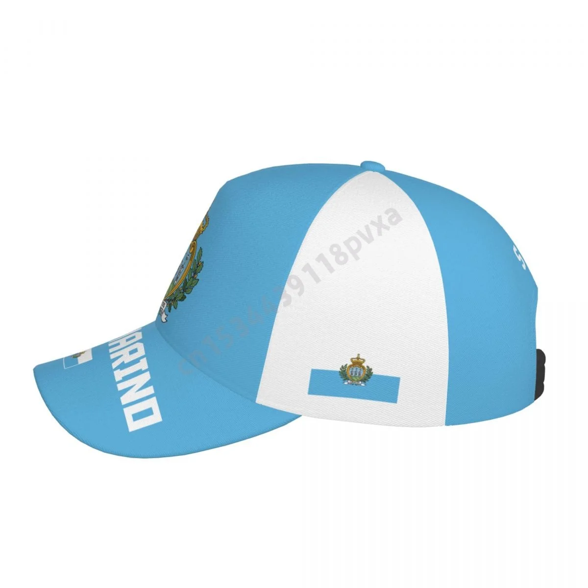 Unisexowa czapka z daszkiem z flagą San Marino, fajna czapka patriotyczna dla dorosłych, dla fanów baseballu i piłki nożnej, dla mężczyzn i kobiet.